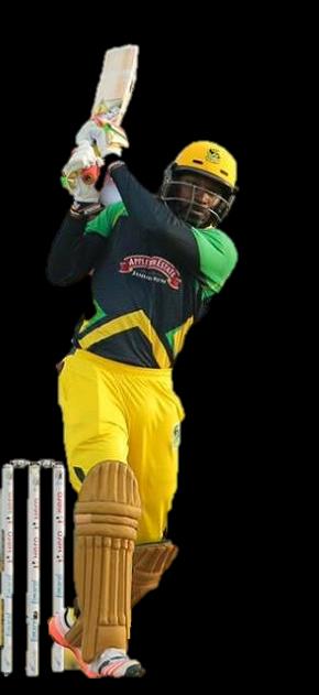 Christopher Gayle batting for Jamaica